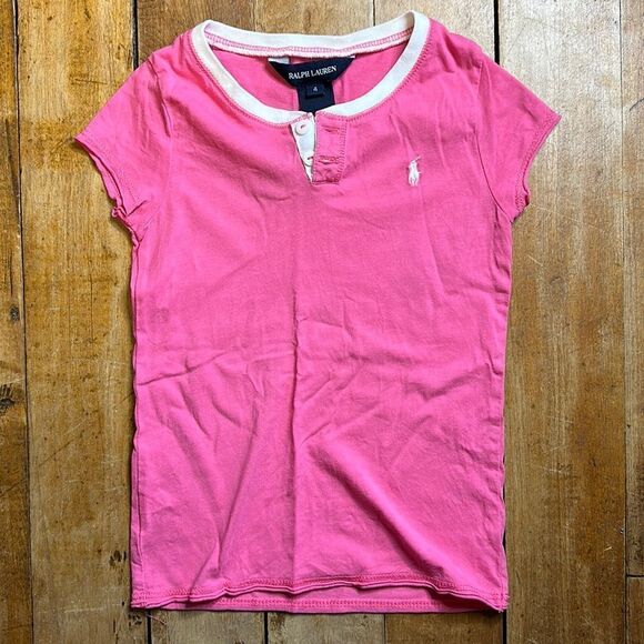 Ralph Lauren Other - Ralph Lauren shirt pink size 4 cotton shirt sleeve spring summer barbiecore